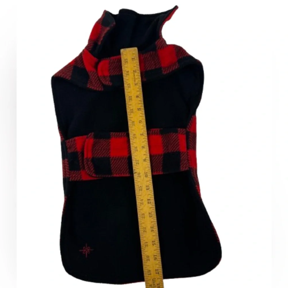 Red & Black Buffalo Plaid Dog Fleece Sweater